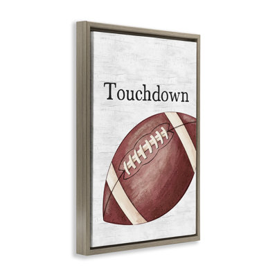 Touchdown with Football Floater Canvas par JJ Design House LLC