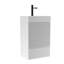 Meuble-lavabo autoportant pour salle de bain moderne de 20 po avec lavabo en céramique, lavabo une pièce en céramique sans drain et robinet, KD-1381628095