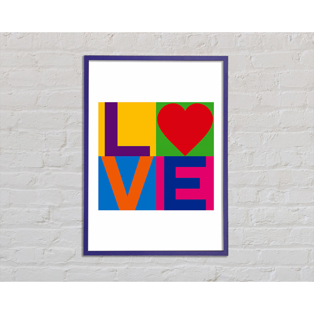 Gerahmter Kunstdruck Love Colours