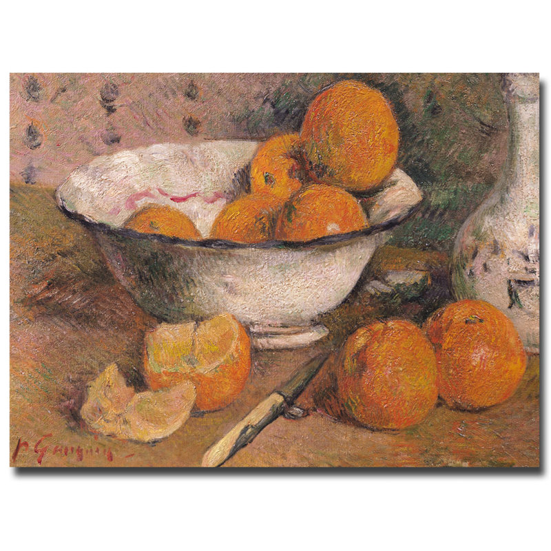 Still Life with Oranges 1881 Canvas Art Print, 24x32 Inches