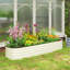 Ensemble de jardin rectangulaire surélevé en métal en acier galvanisé blanc éclatant, 76,75 x 24,5 x 11,75 pouces, boîte à fleurs à base ouverte avec bordure de sécurité
