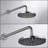 Kree Collection Shower Trim Only: 8" Round Shower Head, Single Handle Set, & Rough-in Valve Included - Brushed Nickel-92460950