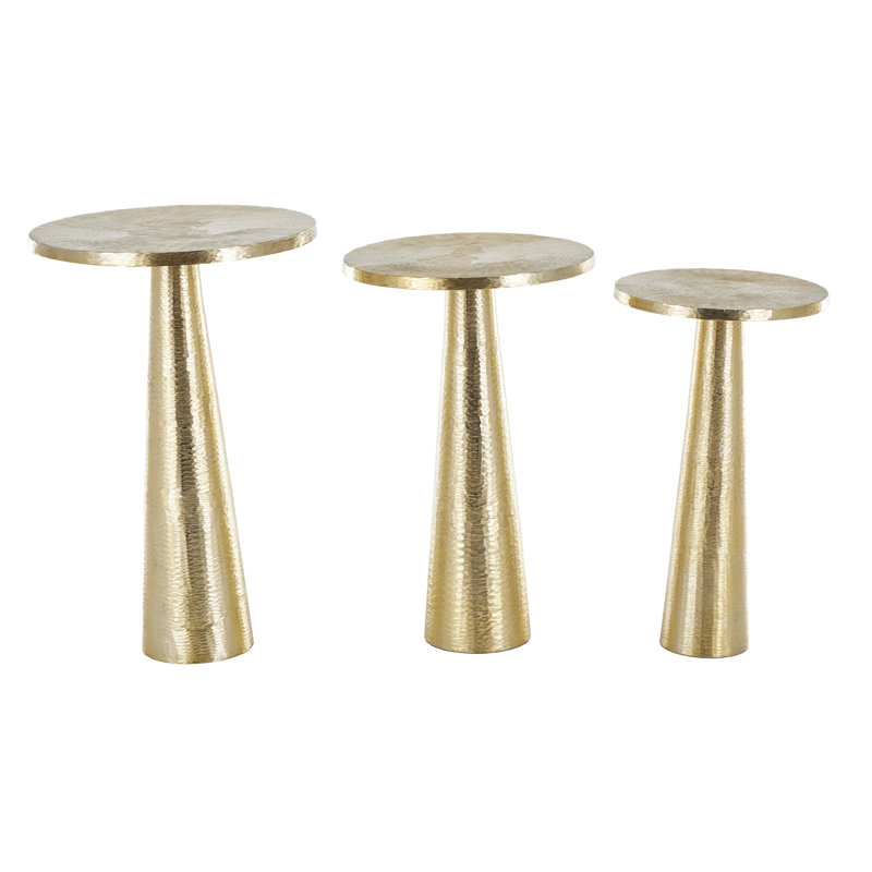 Aakin End Table Set, Gold