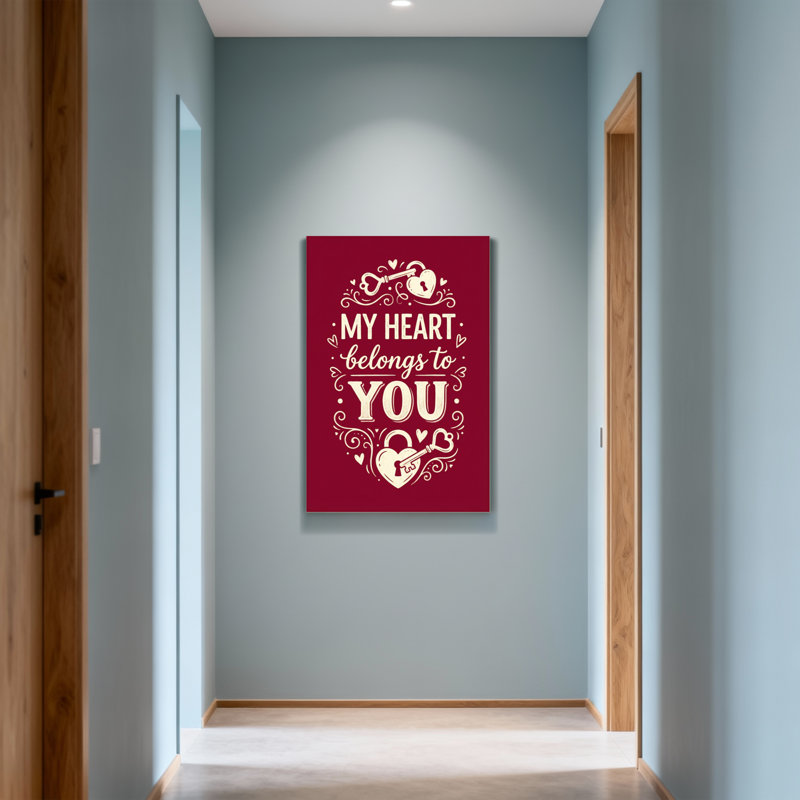 Motif Saint-Valentin «My Heart Belongs To You», H 30 po x l 20 po