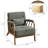 27.17" Wide Modern Upholstered Solid Wood Accent Chair With An Extra Pillow-859614634
