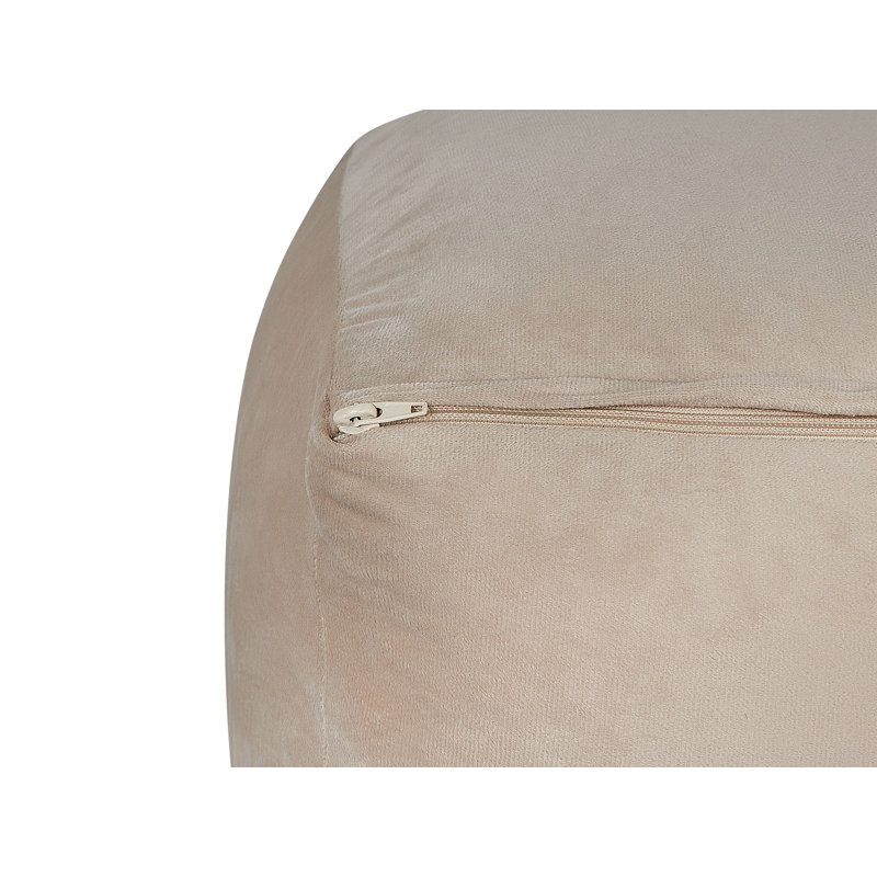 Abdulraheim 50cm Wide Square Pouffe Ottoman, Sand Beige