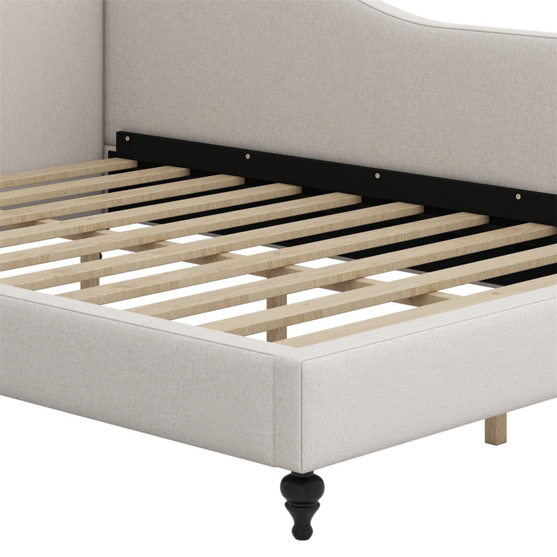 Museville Upholstered Daybed Bed, Beige