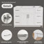 Armoire de salle de bain autoportante sans base blanche l 48 po x P 21,5 po x H 33,5 po-118136049