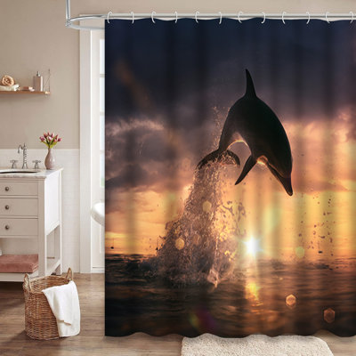 Magnifique rideau de douche avec 12 crochets