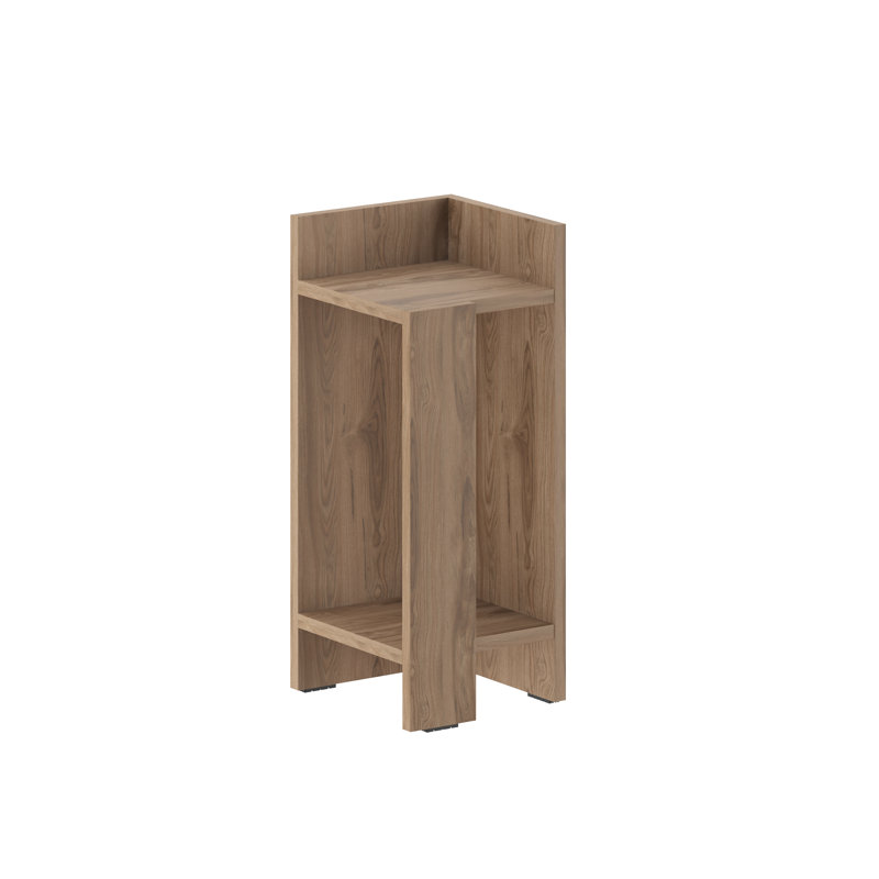 Lochlan Bedside Table, Left Orientation, Brown Oak
