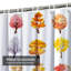 Rideau de douche avec 12 crochets-157789751