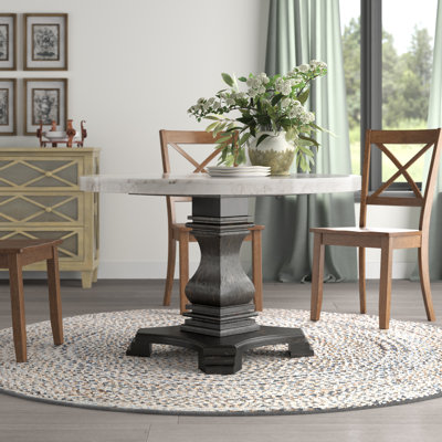 Adaiah Round Marble Top Dining Table