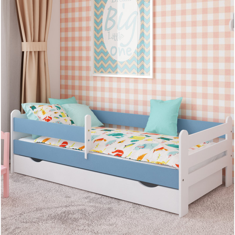 Thaxton Cabin Bed with Storage Included, 80 x 140 cm, Blue