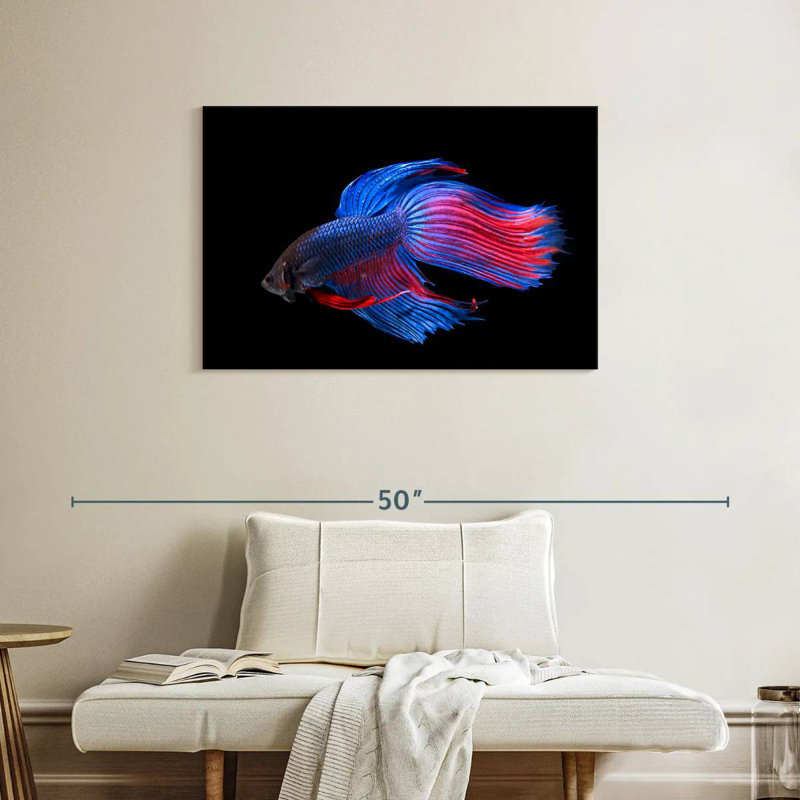 Brampt Glowing Betta Fish, 24" H x 36" W