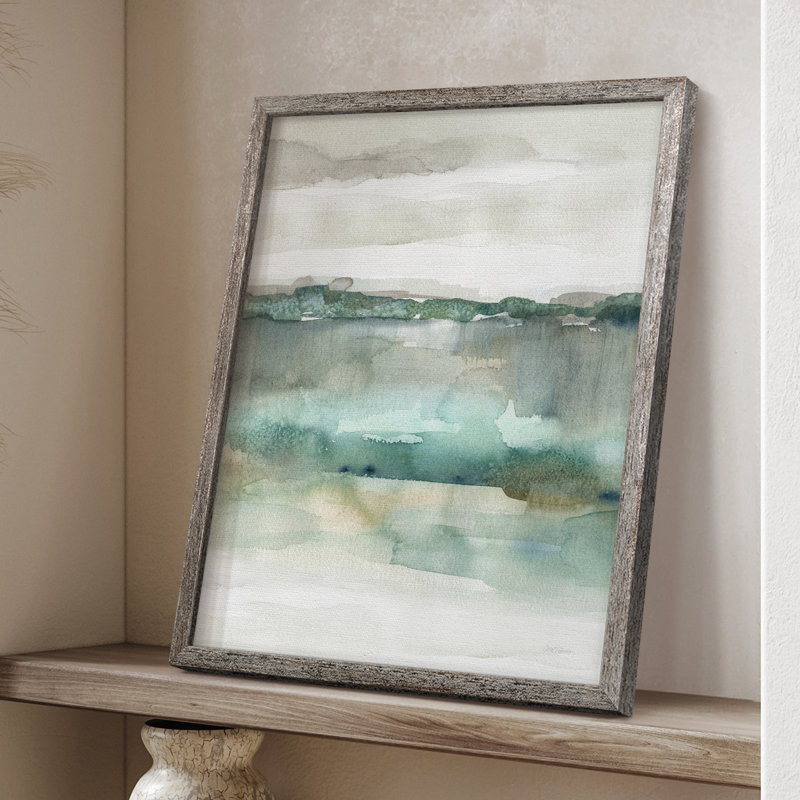 «Soft Emerald Harmony», reproduction encadrée - bois massif 49501, H 11 po x l 9 po