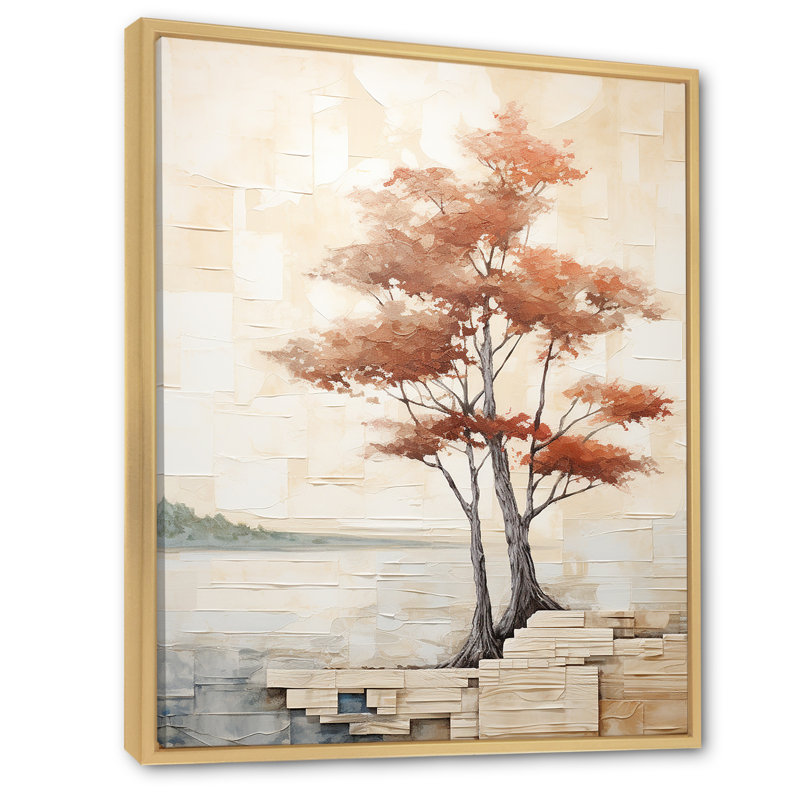 Minimalisme, séquoia beige, Cadre naturel flottant, H 32 po x l 16 po x P 1 po