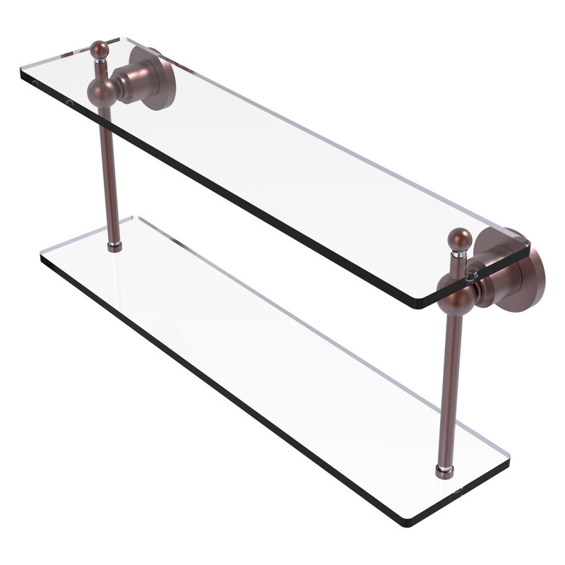 Lera 2 Piece Tiered Shelf, 22" W x 12" H, Antique Copper