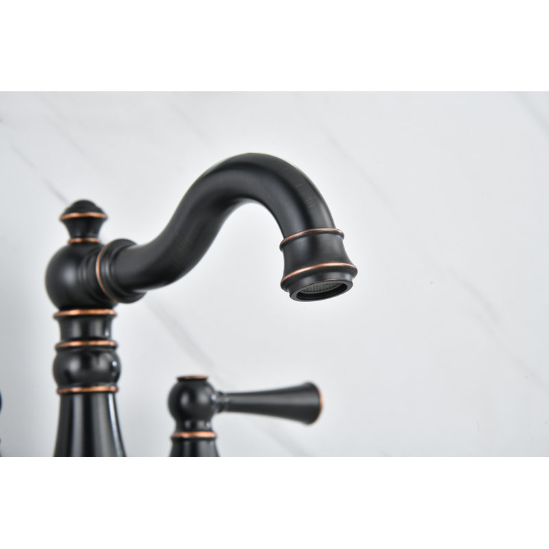 Centerset 2-handle Bathroom Faucet with Drain Assembly, Oil Rubbed Bronze