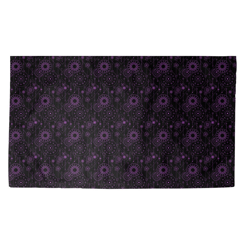 Avicia Non-Slip Indoor Doormat, Rectangle 3'3" x 5'3", Black/Purple