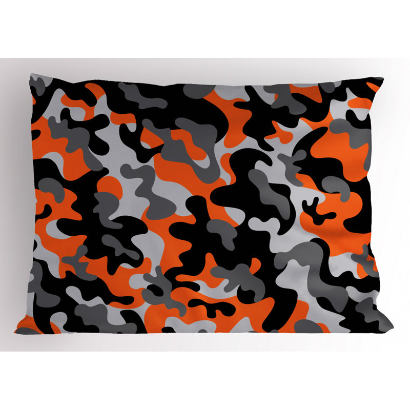 Camo Polyester Camouflage Sham Set, Twin