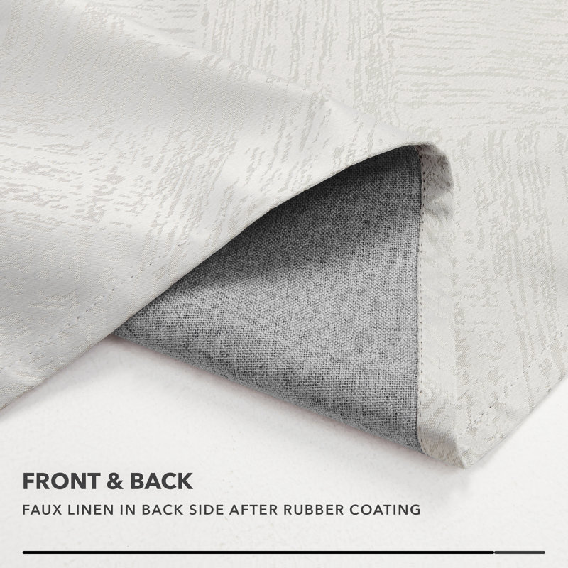Boast Blackout Curtain Pair, 52'' W x 84'' L, Cream