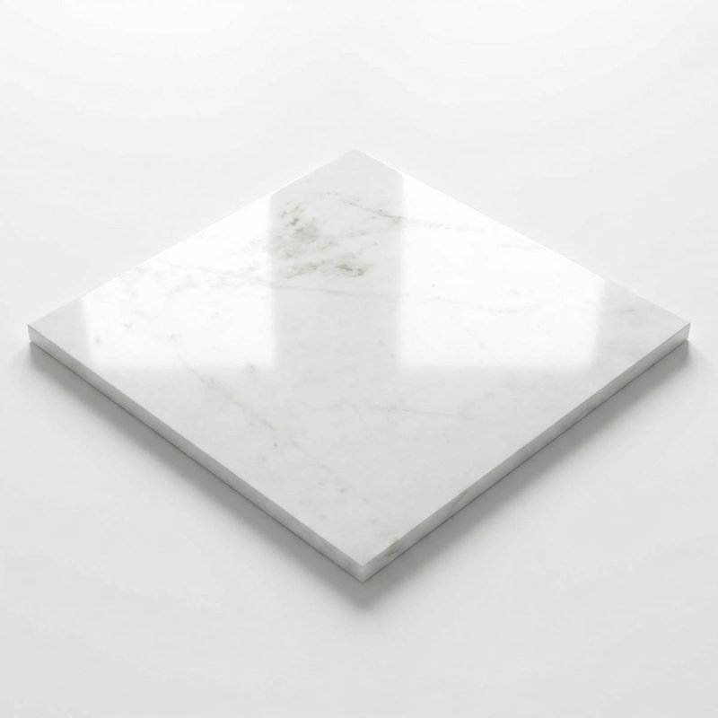 Daphne White Polished 12x12 Marble Tile, White