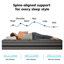 Matelas hybride 12 po - ressorts ensachés, isolement de mouvement pour un sommeil profond-1061455312