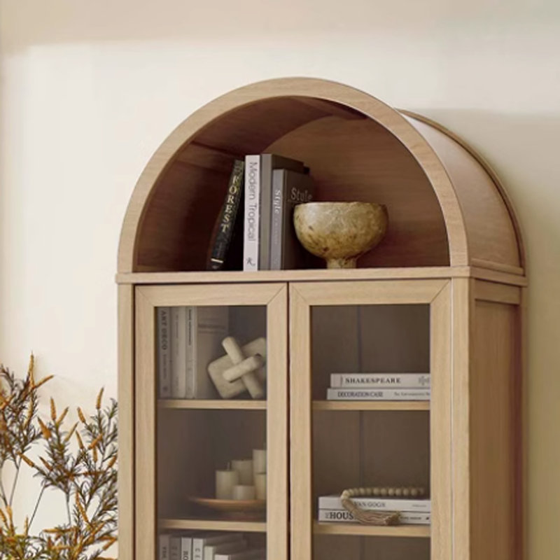 Simple vitrine arquée en bois massif