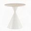 Ensemble de 2 tables basses rondes, plateau de table en travertin avec base en acier, table basse multifonctionnelle (blanc)-1575623965-1575623966