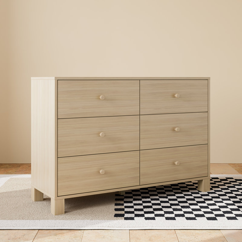 Commode 6 tiroirs California, Bois flotté