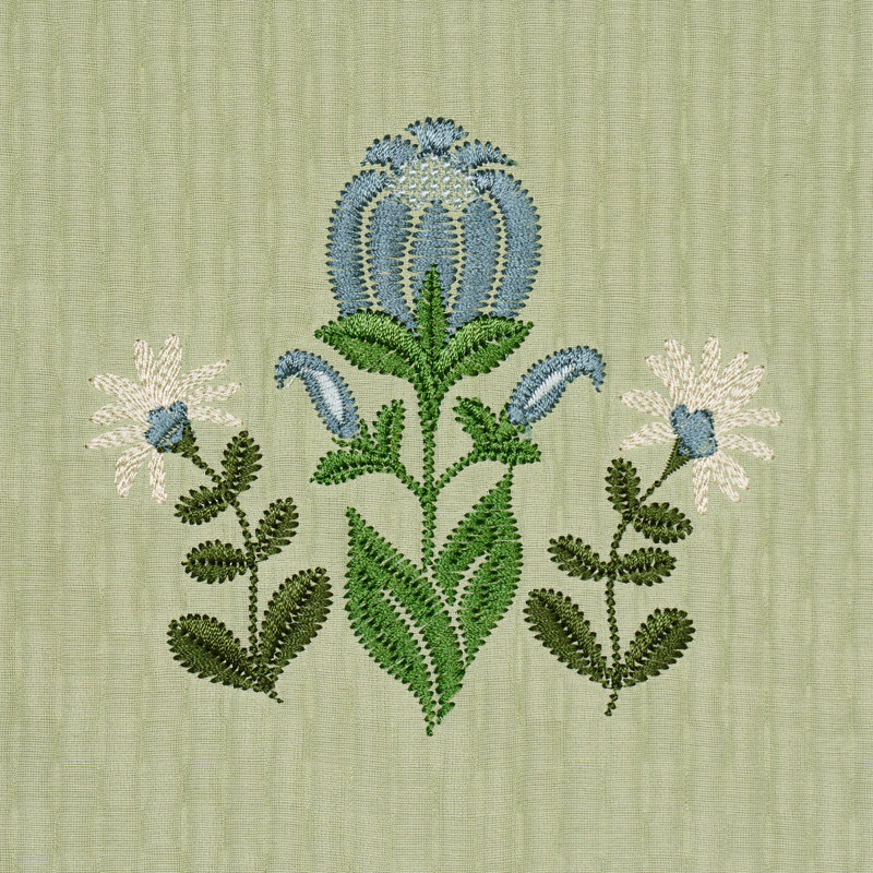 Elmslie Embroidery Fabric, Leaf