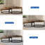 Modern Nesting Tables with Round Wood Tops | Space-Saving Sofa Side Tables for Flats & Living Rooms (Walnut & Black)-633257282