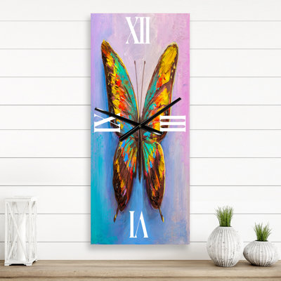 Magnifique horloge murale papillon