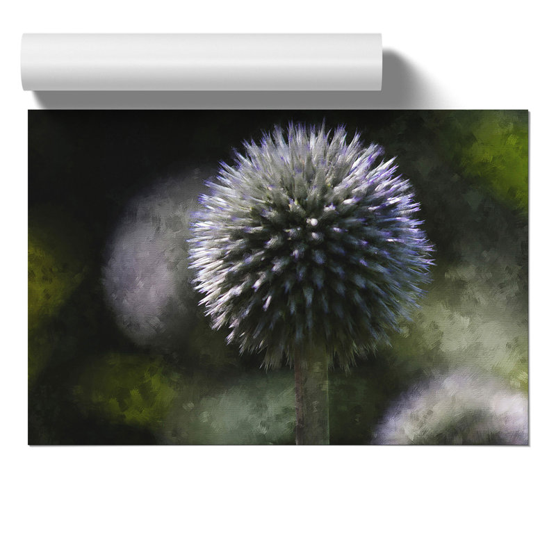 Thistle Flower Painting - Frameless Print, 21cm H x 30cm W x 0.1cm D