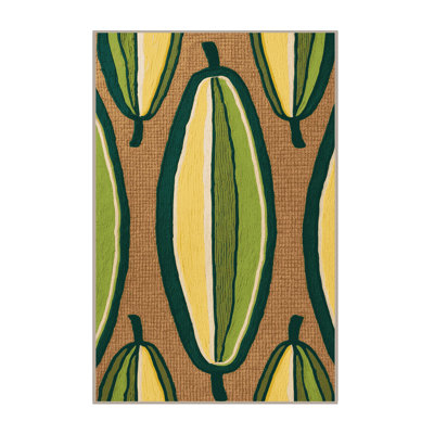 Washable Wampee Fruits Area Rug