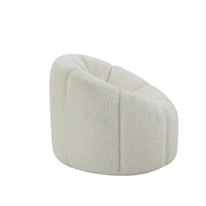 Fauteuil de jeu pivotant blanc - rotation à 360 degrés, siège de soutien, capacité de 220 lb, largeur de siège de 24 po, profondeur de 22 po, hauteur de 17 po, hauteur de dossier de 18 po avec siège pivotant pour une utilisation polyvalente, mousse D28 / d24