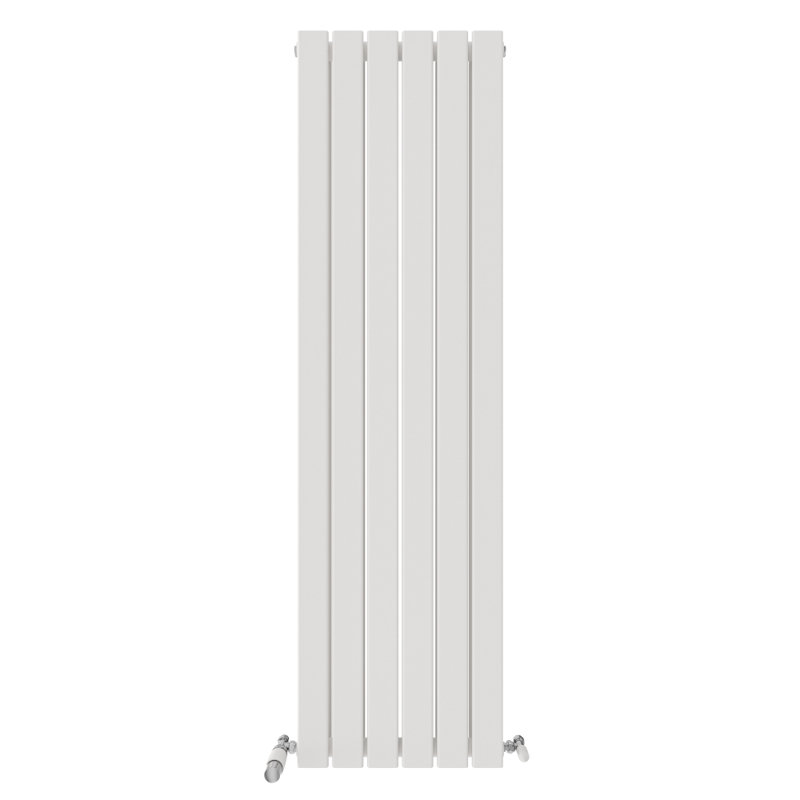 iBathUK Belgravia Vertical Double Slim Flat Panel Radiator, 1600cm H x 456cm W x 69cm D, White