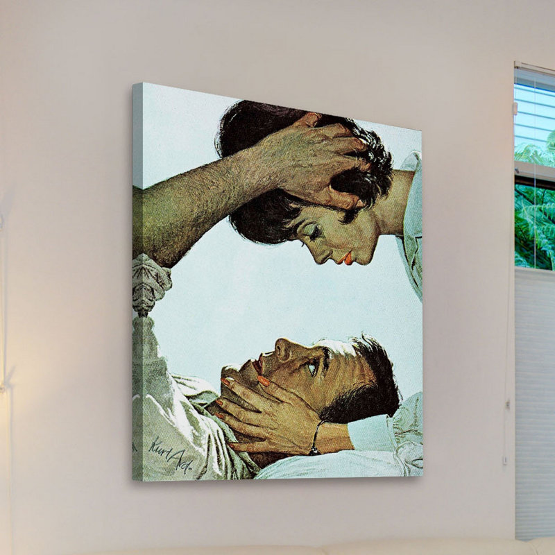 Impression de talisman rétro sur toile tendue, 39" H x 30" W x 1.5" D