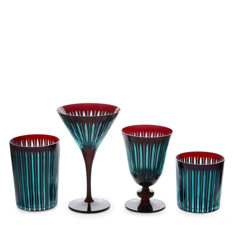 Prism Martini Glasses, Bordeaux