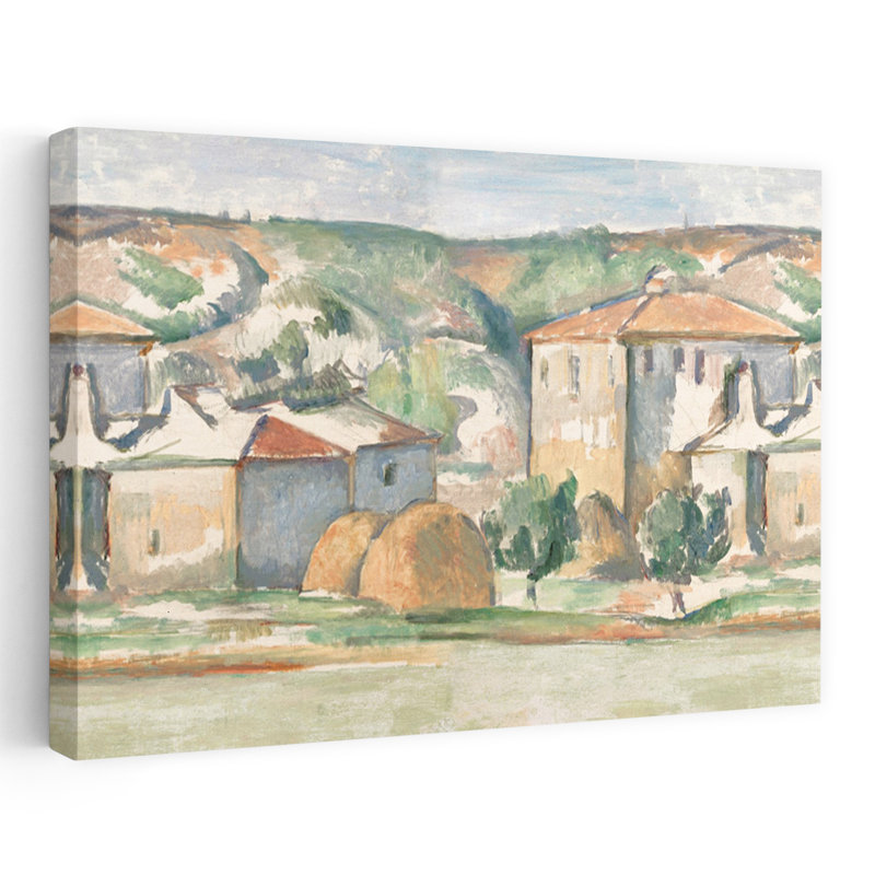 Perdus dans le temps - Art contemporain de bâtiments rustiques campagne européenne, H 24 po x l 16 po