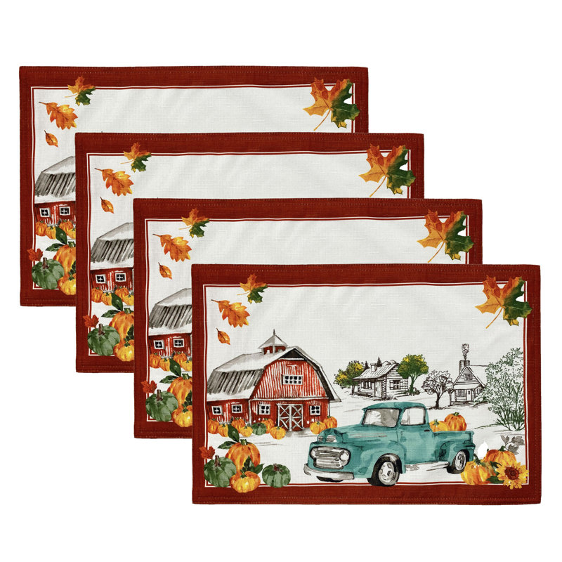 Taylorstown Polyester No Pattern Rectangle Placemat