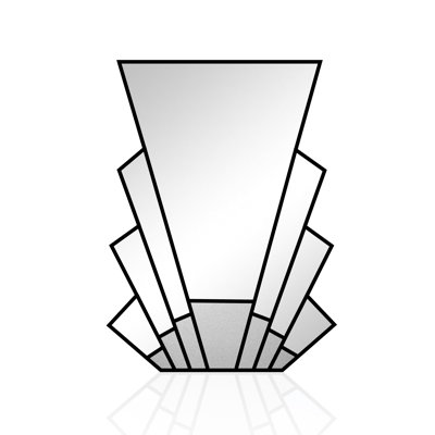 Derwood  Beaumont Art Deco Mirror 