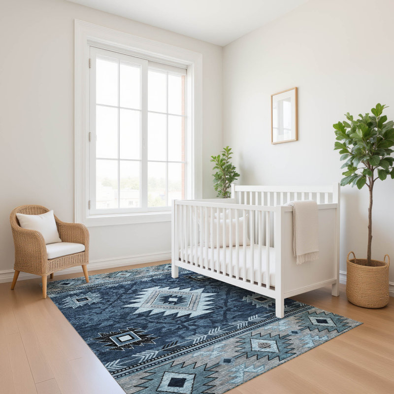 Premium Machine Washable Lucchesi AMF1754 Tribal Rug, Rectangle 2'6" x 3'10"