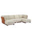 Canapé d'angle modulaire en boucle avec pouf-291368380-291368383