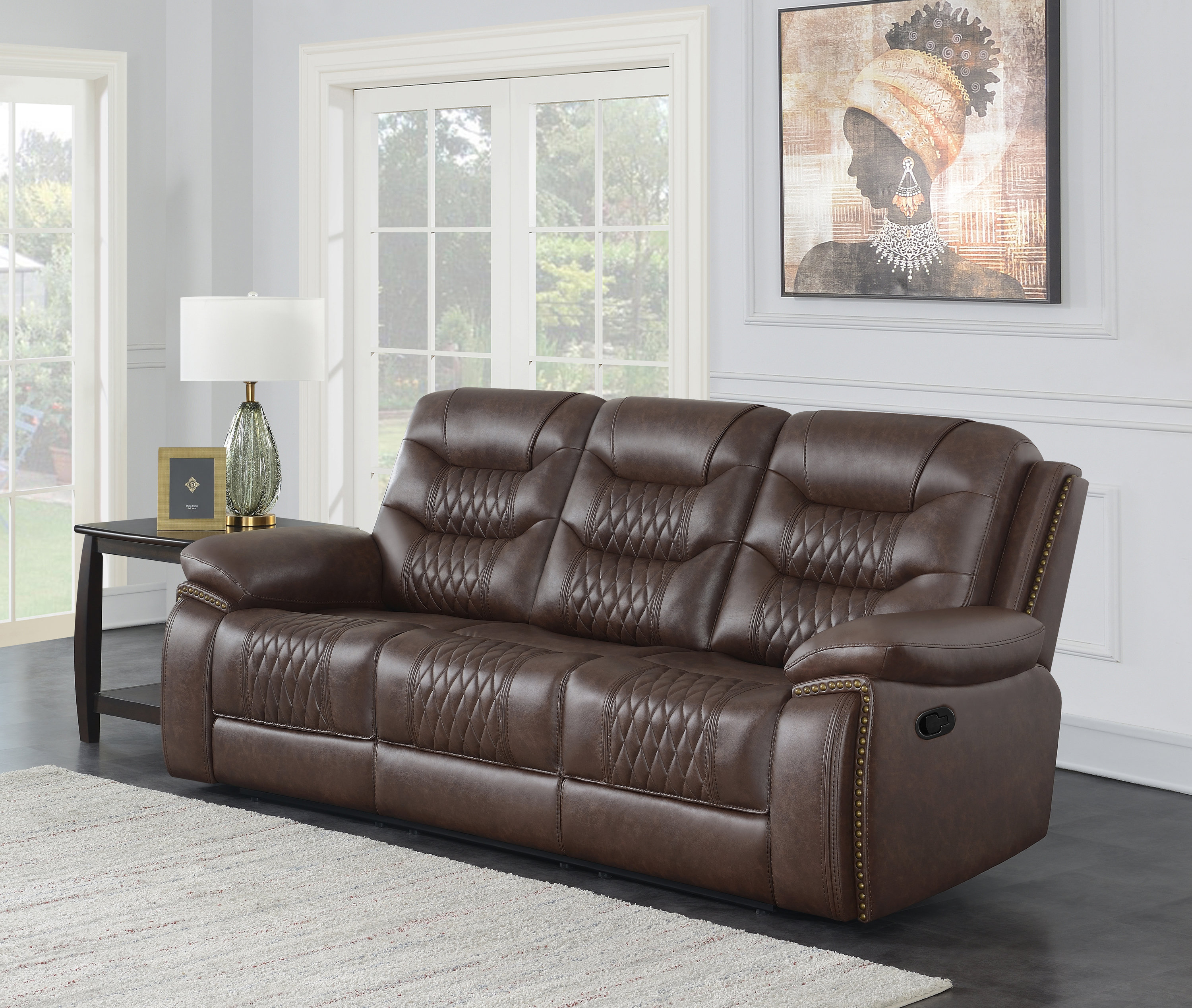 Red Barrel Studio® Dekwon 89.25" Pillow Top Arm Reclining Sofa ...