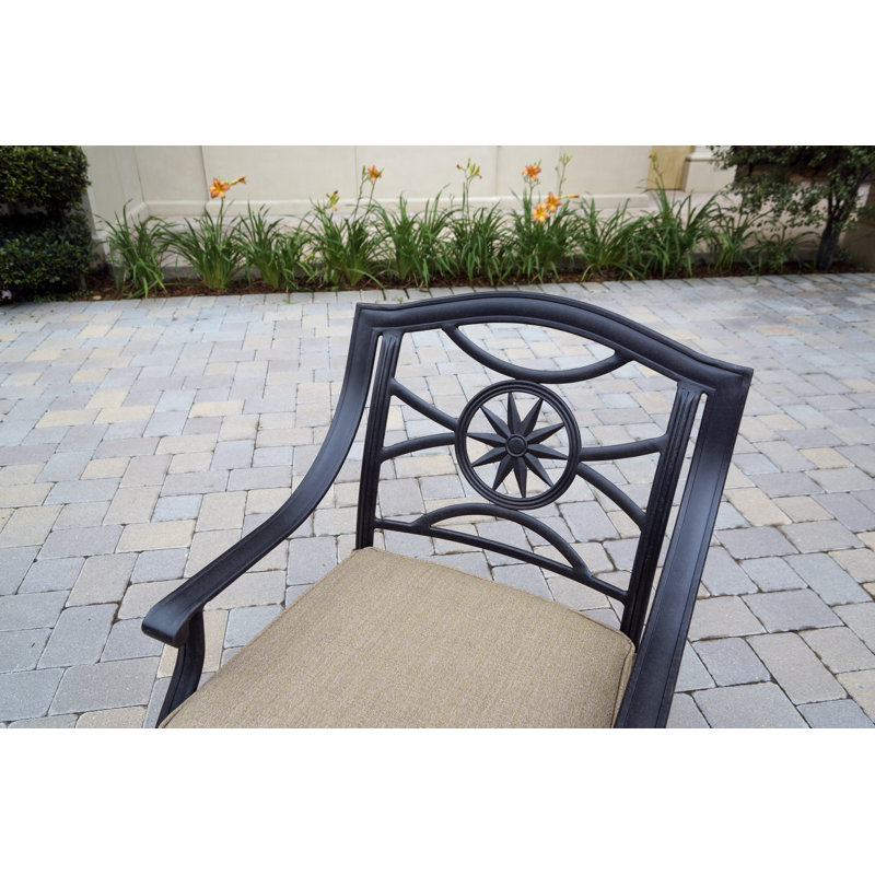 Aldeign 5-Piece Patio Dining Set with Cushions and 48'' Round Dining Table