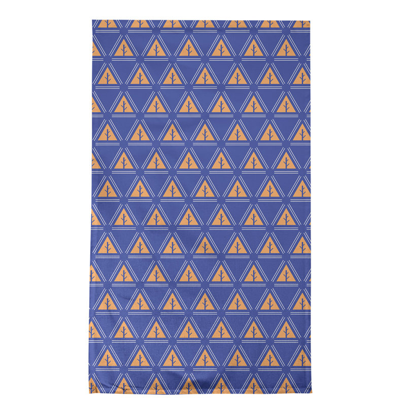 Serviette de thé minimaliste en sapin monochrome Theo Nath, Bleu / Orange / Blanc, Polyester sergé