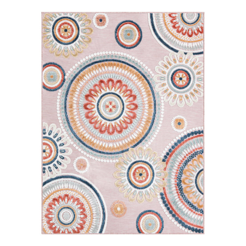 Firman Geometric Indoor / Outdoor Rug, Runner 2'2" x 8'