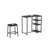 Three-piece Compact Dining Set With 3-tier Large-capacity Storage Rack