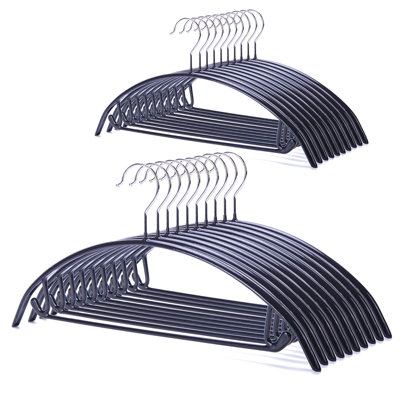 Non Slip PVC Coating Sweater Hangers,Dress Suit Coat Hangers,Shoulder Bump Free Golf T Shirts Clothes Hangers
